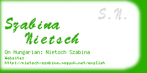 szabina nietsch business card